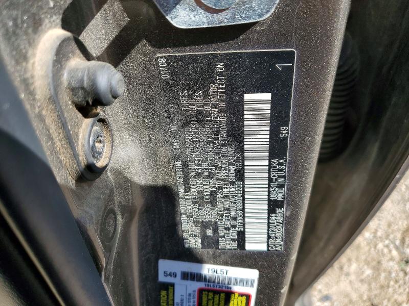 2008 Toyota Tundra მანქანა იყიდება აუქციონზე, vin: 5TFRV58188X049209, აუქციონის ნომერი: 52535716