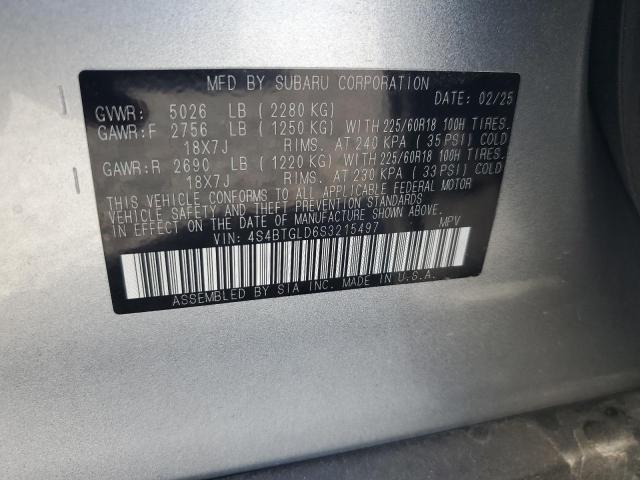 Продажа на аукционе авто 2025 Subaru Outback, vin: 4S4BTGLD6S3215497, номер лота: 53776816