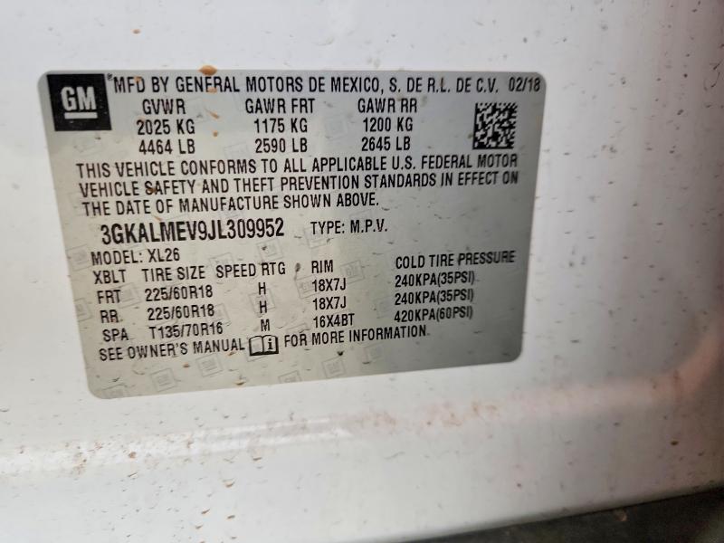 Продажа на аукционе авто 2018 Gmc Terrain, vin: 3GKALMEV9JL309952, номер лота: 54761156