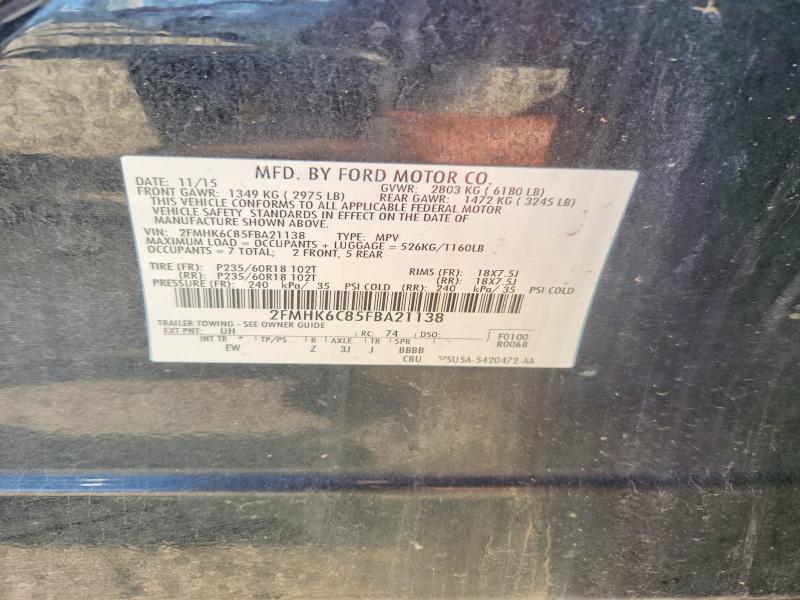 Aukcja sprzedaży 2015 Ford Flex, vin: 2FMHK6C85FBA21138, numer aukcji: 52082856