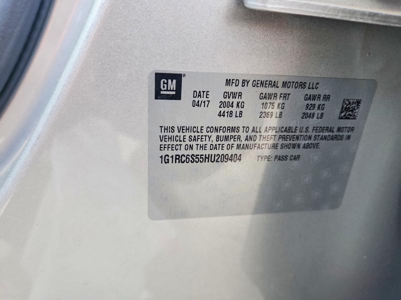 54892786 :رقم المزاد ، 1G1RC6S55HU209404 vin ، 2017 Chevrolet Volt مزاد بيع