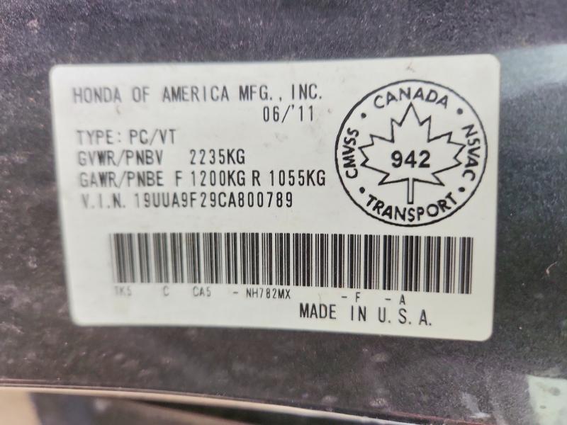 Продажа на аукционе авто 2012 Acura Tl, vin: 19UUA9F29CA800789, номер лота: 55110936