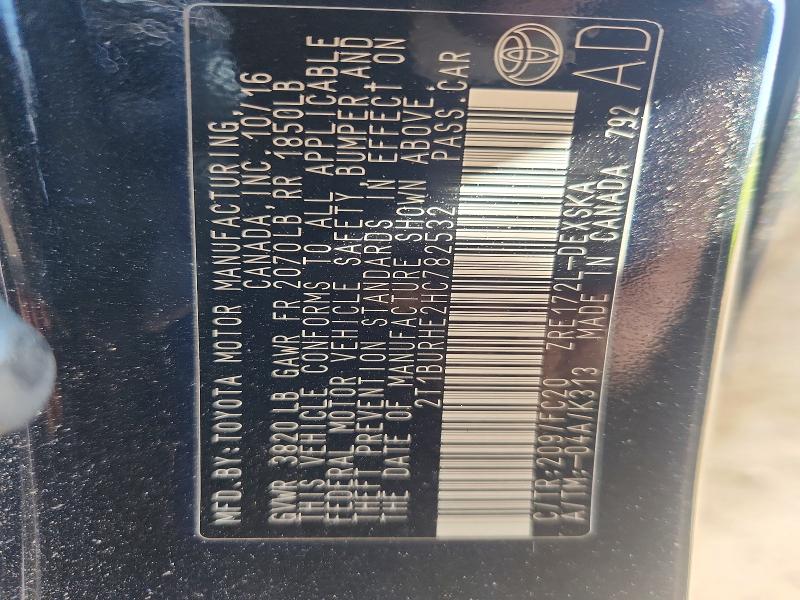Aukcja sprzedaży 2017 Toyota Corolla, vin: 2T1BURHE2HC782532, numer aukcji: 55447126