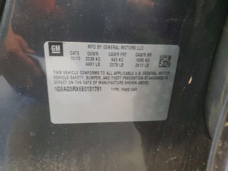 2014 Cadillac Ats მანქანა იყიდება აუქციონზე, vin: 1G6AG5RX6E0131781, აუქციონის ნომერი: 53799576
