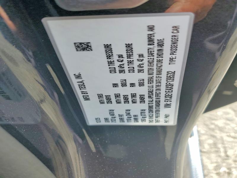 53414826 :رقم المزاد ، 5YJ3E1EAXSF139532 vin ، 2025 Tesla Model 3 مزاد بيع