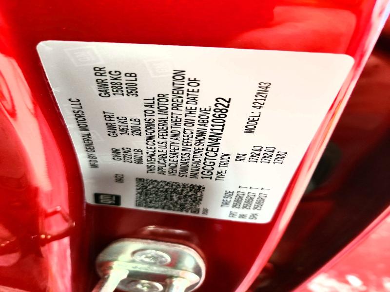 Продажа на аукционе авто 2022 Chevrolet Colorado, vin: 1GCGTCEN4N1106822, номер лота: 54218306