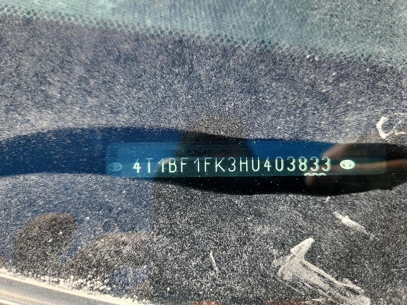 Aukcja sprzedaży 2017 Toyota Camry, vin: 4T1BF1FK3HU403833, numer aukcji: 53660876