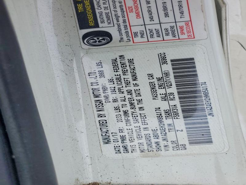 Aukcja sprzedaży 2017 Nissan 370z, vin: JN1AZ4EH2HM954174, numer aukcji: 53199846