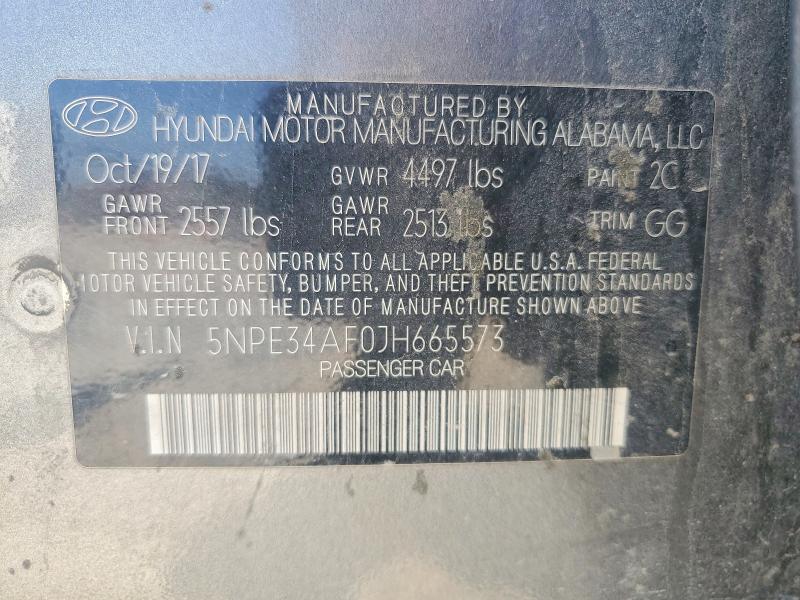 Aukcja sprzedaży 2018 Hyundai Sonata, vin: 5NPE34AF0JH665573, numer aukcji: 52443376