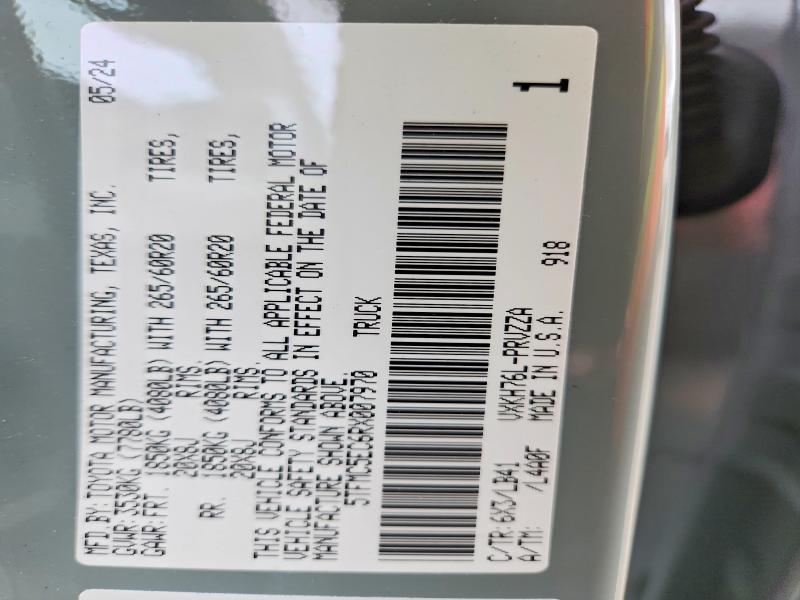Продаж на аукціоні авто 2024 Toyota Tundra, vin: 5TFMC5EC6RX007970, номер лоту: 52364486