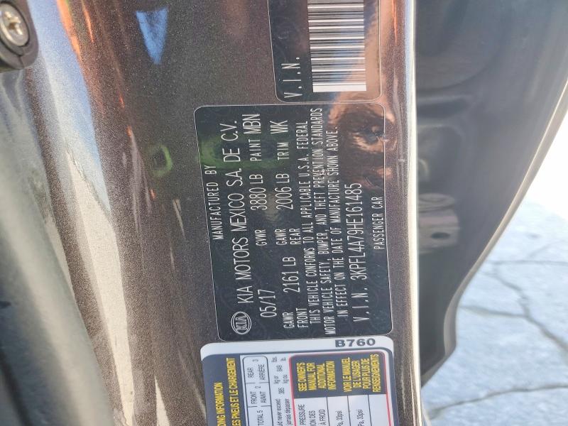 51965346 :رقم المزاد ، 3KPFL4A79HE161485 vin ، 2017 Kia Forte مزاد بيع