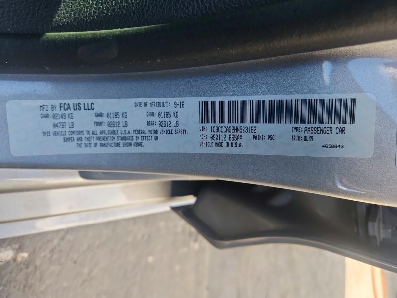 54813536 :رقم المزاد ، 1C3CCCAG2HN503162 vin ، 2017 Chrysler 200 مزاد بيع