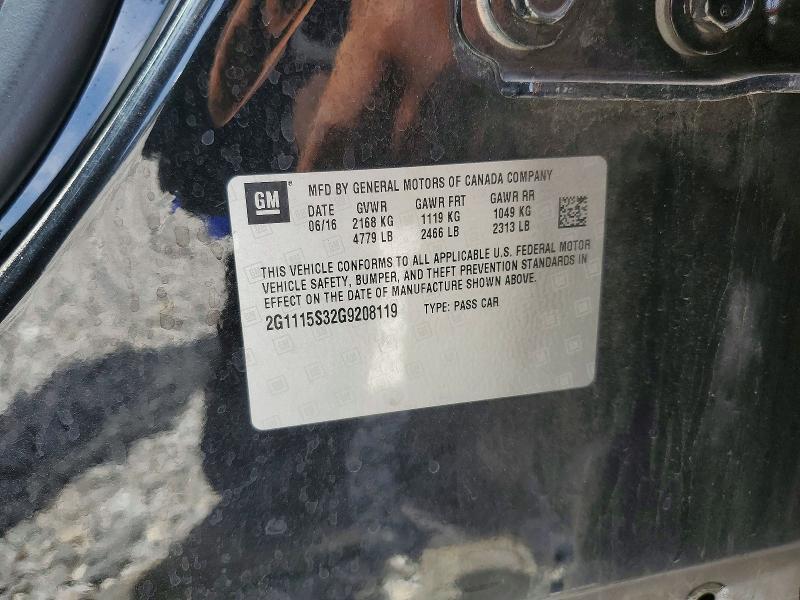 Продажа на аукционе авто 2016 Chevrolet Impala, vin: 2G1115S32G9208119, номер лота: 53939326