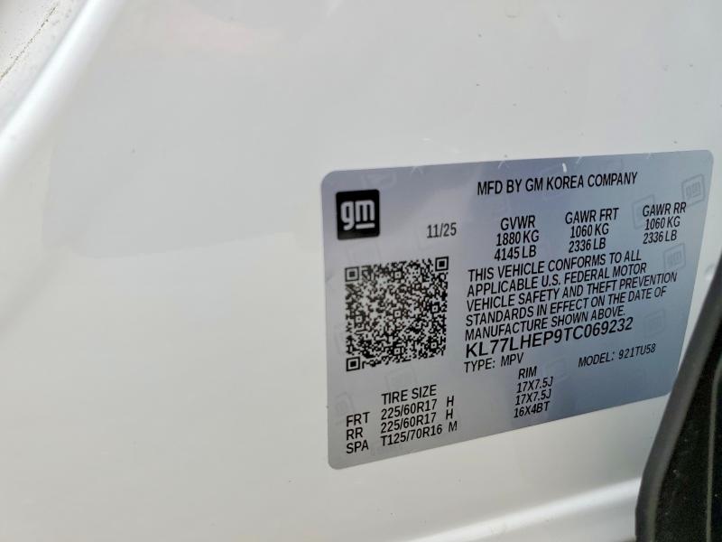 Aukcja sprzedaży 2026 Chevrolet Trax, vin: KL77LHEP9TC069232, numer aukcji: 52272886