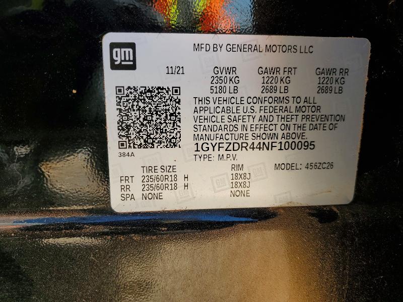 Auction sale of the 2022 Cadillac Xt4, vin: 1GYFZDR44NF100095, lot number: 52665146