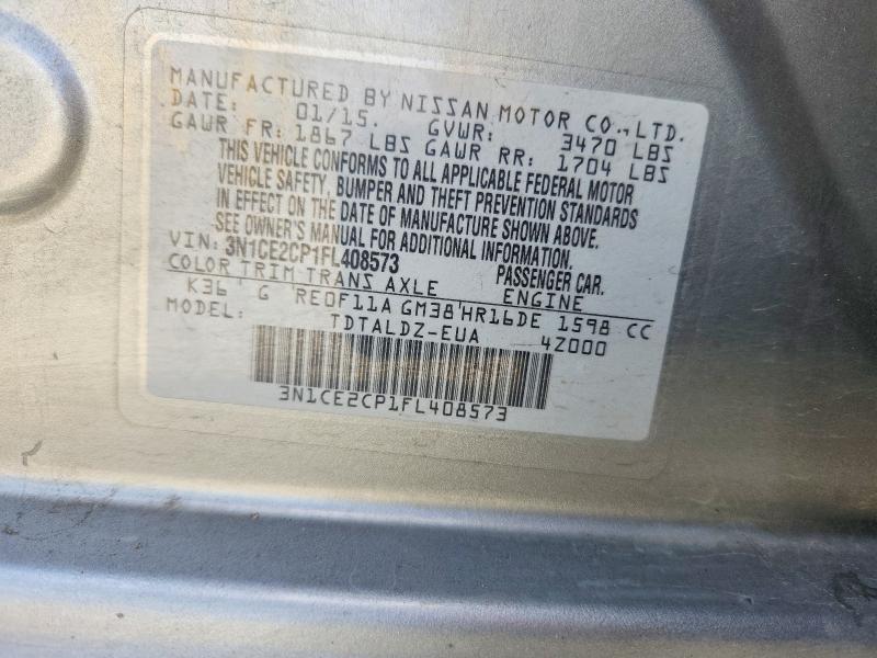 Продаж на аукціоні авто 2015 Nissan Versa Note, vin: 3N1CE2CP1FL408573, номер лоту: 54907936