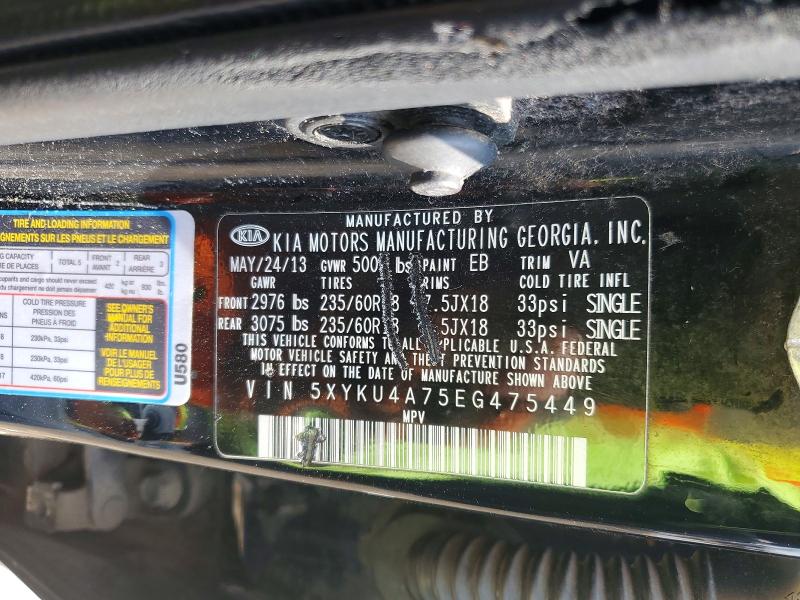Продажа на аукционе авто 2014 Kia Sorento, vin: 5XYKU4A75EG475449, номер лота: 52652126