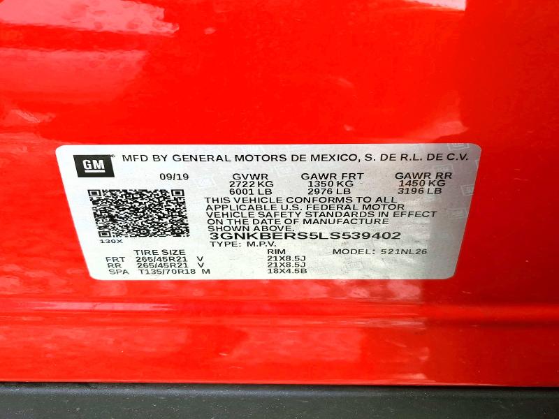 Продаж на аукціоні авто 2020 Chevrolet Blazer, vin: 3GNKBERS5LS539402, номер лоту: 55345486