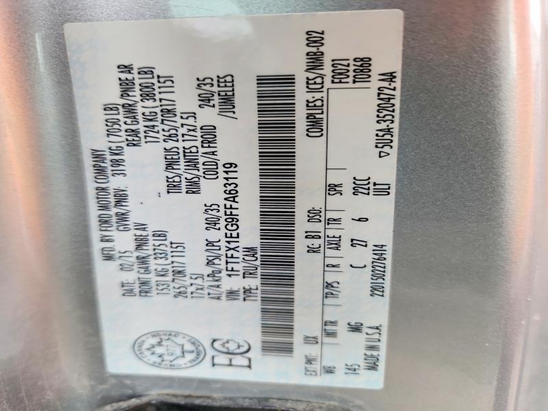 Aukcja sprzedaży 2015 Ford F150, vin: 1FTFX1EG9FFA63119, numer aukcji: 51992626