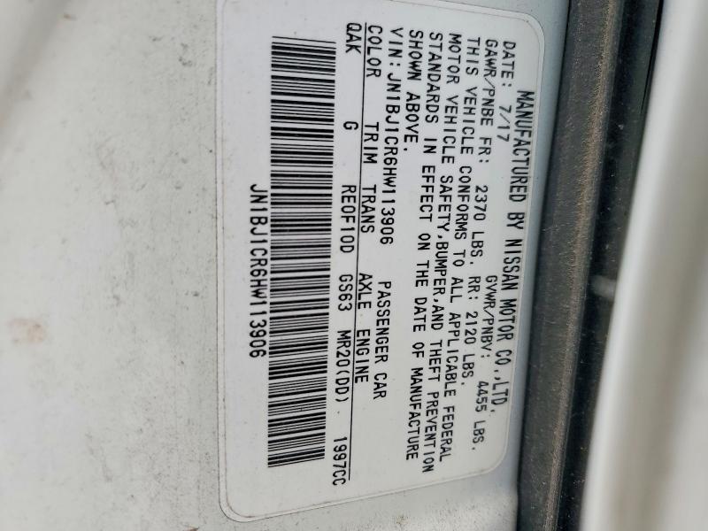 Продаж на аукціоні авто 2017 Nissan Rogue Sport, vin: JN1BJ1CR6HW113906, номер лоту: 58896376