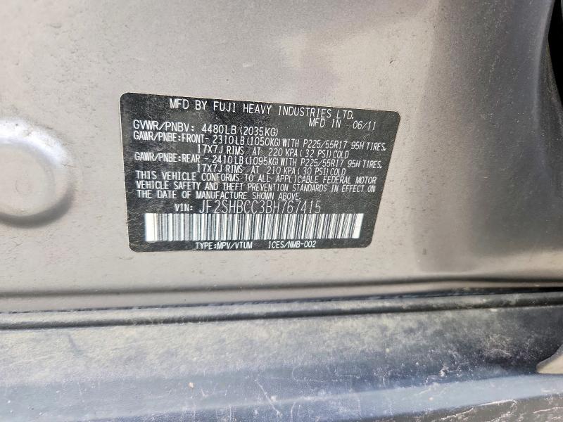 Aukcja sprzedaży 2011 Subaru Forester, vin: JF2SHBCC3BH767415, numer aukcji: 52287016