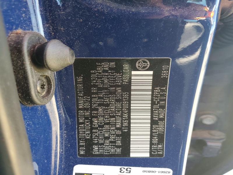 Продаж на аукціоні авто 2023 Toyota Camry, vin: 4T1K61AK4PU091365, номер лоту: 51707136