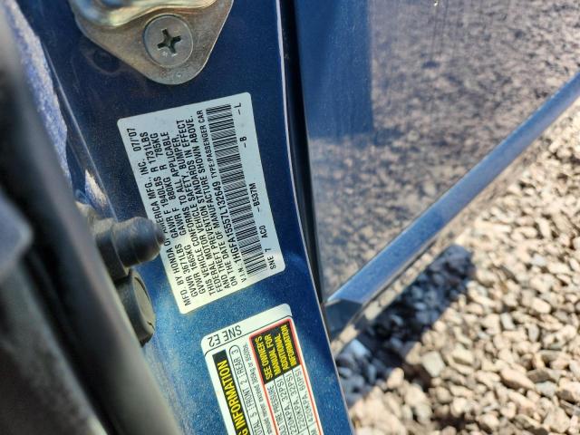 2007 Honda Civic მანქანა იყიდება აუქციონზე, vin: 1HGFA15557L132649, აუქციონის ნომერი: 50063596