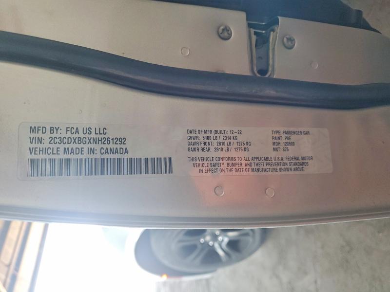 Aukcja sprzedaży 2022 Dodge Charger, vin: 2C3CDXBGXNH261292, numer aukcji: 54712726