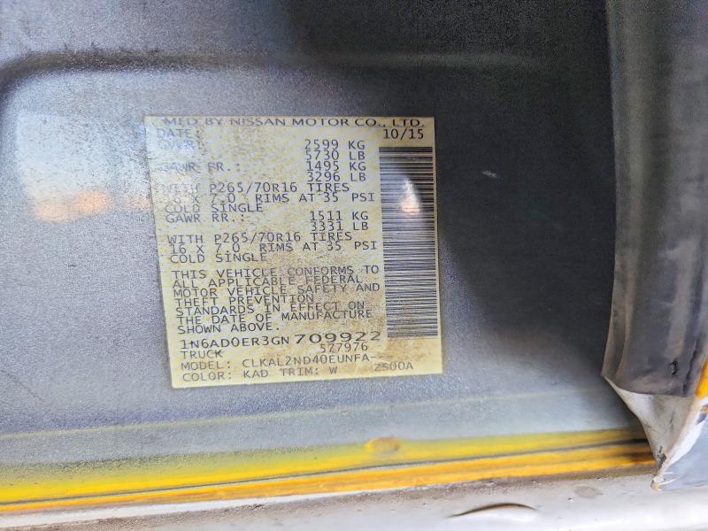 Aukcja sprzedaży 2016 Nissan Frontier, vin: 1N6AD0ER3GN709922, numer aukcji: 53115696