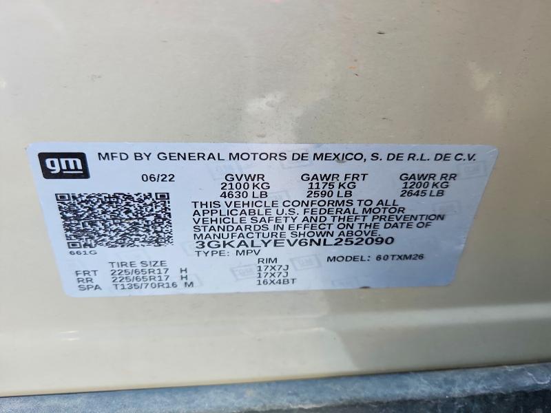 Продаж на аукціоні авто 2022 Gmc Terrain, vin: 3GKALYEV6NL252090, номер лоту: 51824756