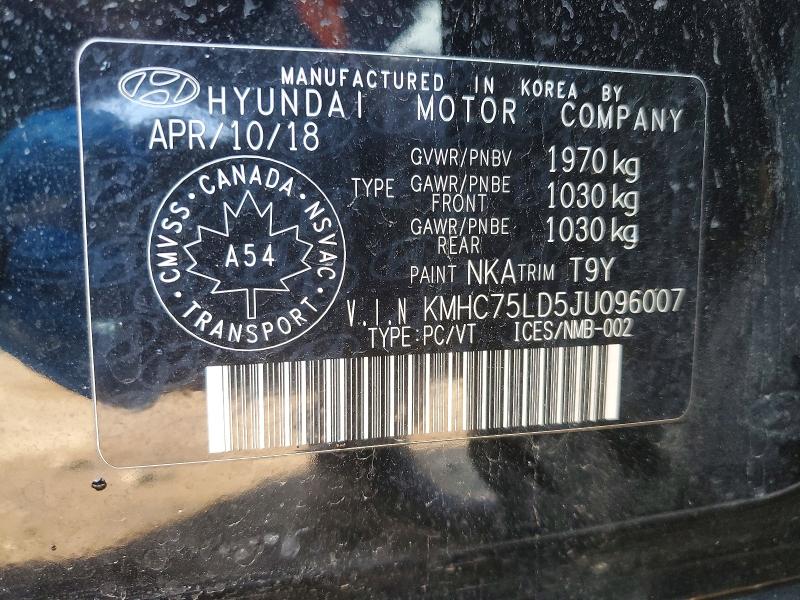 Продаж на аукціоні авто 2018 Hyundai Ioniq, vin: KMHC75LD5JU096007, номер лоту: 55247436