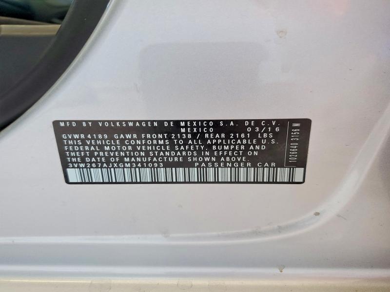 Продажа на аукционе авто 2016 Volkswagen Jetta, vin: 3VW267AJXGM341093, номер лота: 53782776