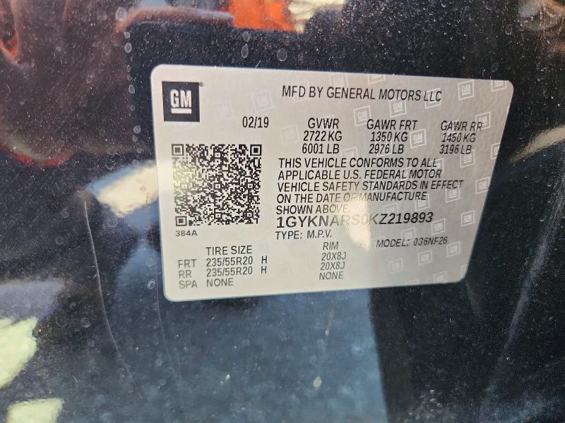 Продаж на аукціоні авто 2019 Cadillac Xt5, vin: 1GYKNARS0KZ219893, номер лоту: 53230226