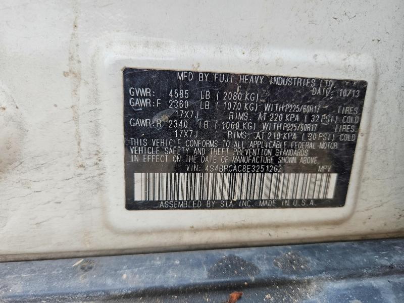 55055996 :رقم المزاد ، 4S4BRCAC8E3251262 vin ، 2014 Subaru Outback مزاد بيع