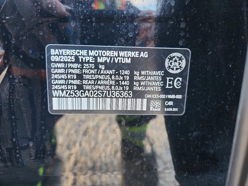 Продаж на аукціоні авто 2025 Mini Countryman, vin: WMZ53GA02S7U36363, номер лоту: 55246056