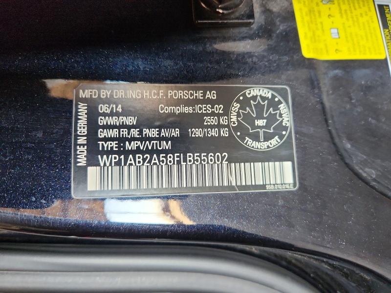Aukcja sprzedaży 2015 Porsche Macan, vin: WP1AB2A58FLB55602, numer aukcji: 52994496