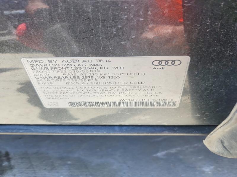 53540576 :رقم المزاد ، WA1LFAFP1FA010815 vin ، 2015 Audi Q5 مزاد بيع