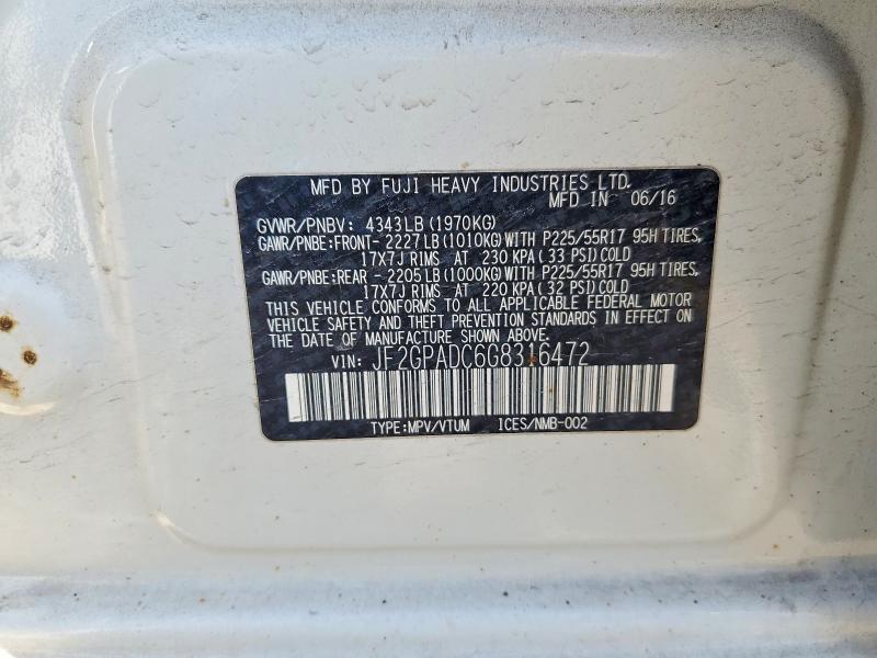 Продажа на аукционе авто 2016 Subaru Crosstrek, vin: JF2GPADC6G8316472, номер лота: 51893796