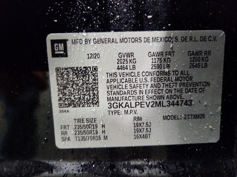 Aukcja sprzedaży 2021 Gmc Terrain, vin: 3GKALPEV2ML344743, numer aukcji: 54196756