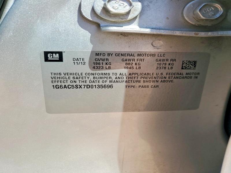 Продажа на аукционе авто 2013 Cadillac Ats, vin: 1G6AC5SX7D0135696, номер лота: 52675806