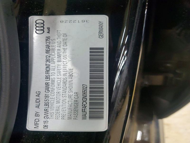 2016 Audi A6 მანქანა იყიდება აუქციონზე, vin: WAUFFAFCXGN065027, აუქციონის ნომერი: 54589306