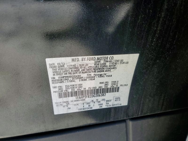 Продаж на аукціоні авто 2013 Ford Taurus, vin: 1FAHP2F82DG206382, номер лоту: 53841006