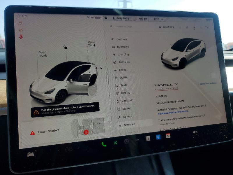 Aukcja sprzedaży 2022 Tesla Model Y, vin: 7SAYGDEF8NF492470, numer aukcji: 48995306