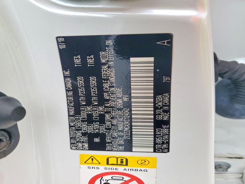 2019 Lexus Rx 350 მანქანა იყიდება აუქციონზე, vin: 2T2ZZMCA2KC124042, აუქციონის ნომერი: 52826606