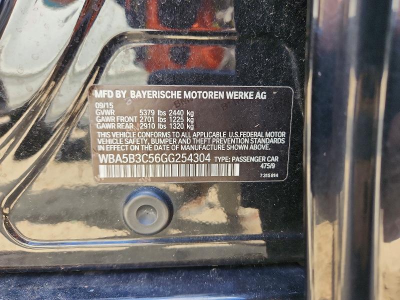 Продаж на аукціоні авто 2016 Bmw 535, vin: WBA5B3C56GG254304, номер лоту: 55227046