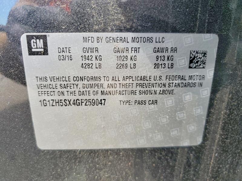 Aukcja sprzedaży 2016 Chevrolet Malibu, vin: 1G1ZH5SX4GF259047, numer aukcji: 55386026
