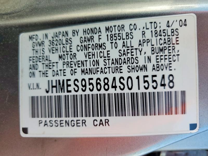 Продажа на аукционе авто 2004 Honda Civic, vin: JHMES95684S015548, номер лота: 53582036