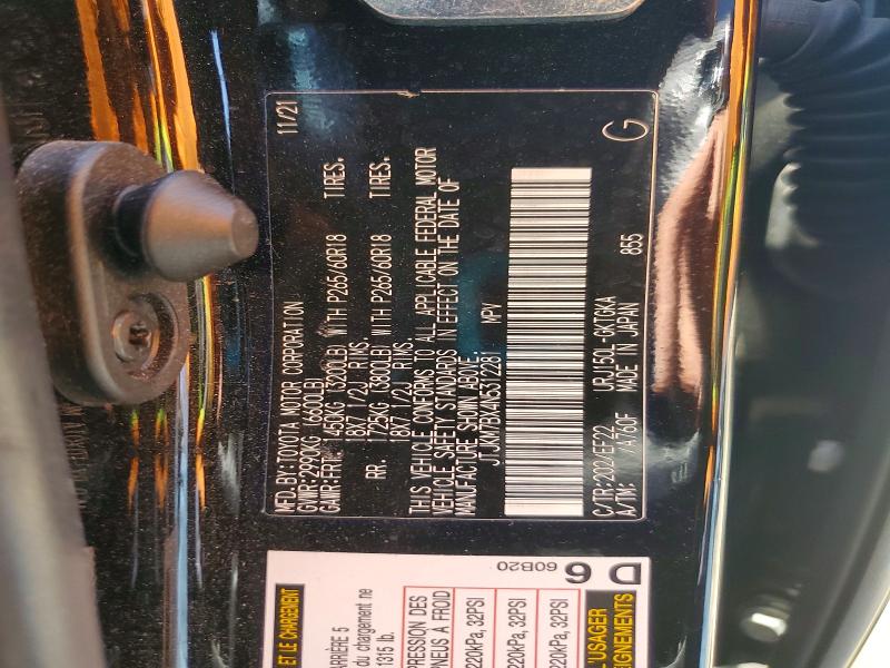 53392776 :رقم المزاد ، JTJKM7BX4N5312281 vin ، 2022 Lexus Gx مزاد بيع