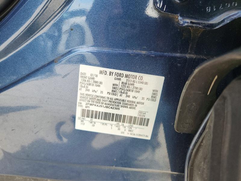 Aukcja sprzedaży 2018 Ford Edge, vin: 2FMPK4J91JBC42305, numer aukcji: 52066716