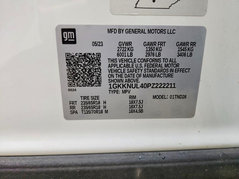 2023 Gmc Acadia მანქანა იყიდება აუქციონზე, vin: 1GKKNUL40PZ222211, აუქციონის ნომერი: 54440056